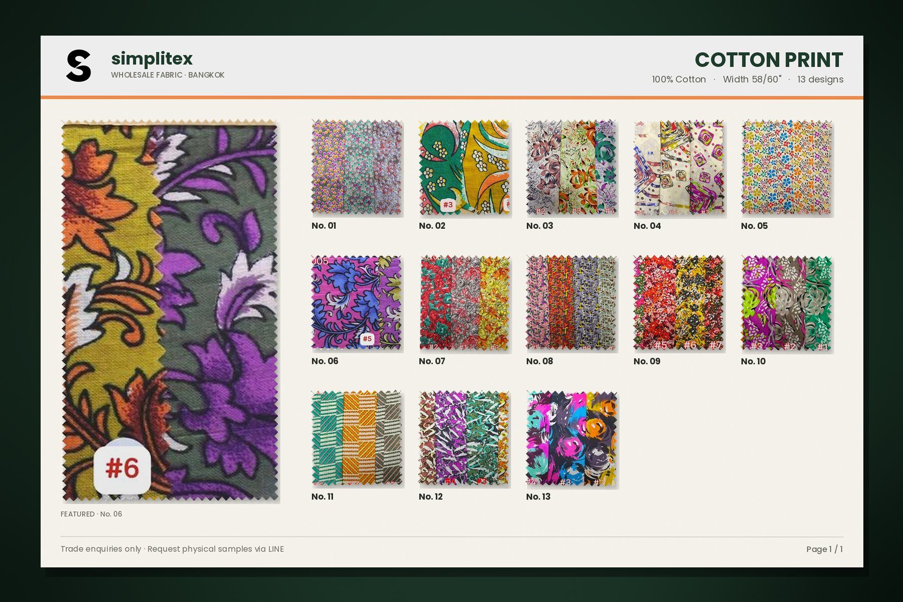 Cotton Print sample book