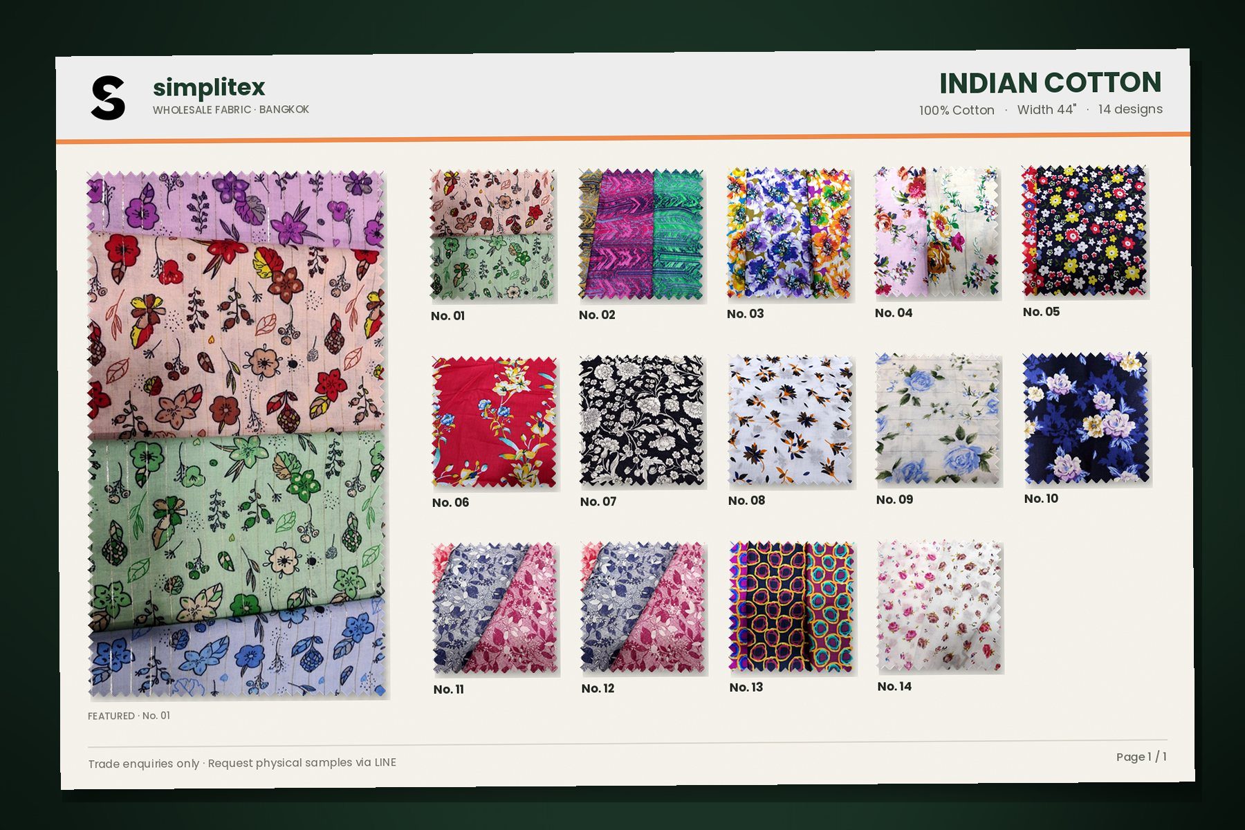 Indian Cotton sample book
